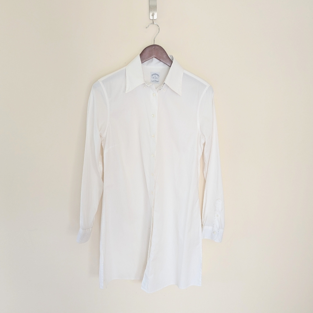 Brooks Brothers White Cotton Button Up Shirt